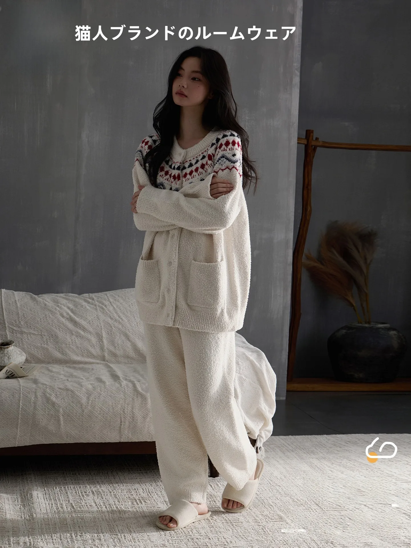 thiened-f-fce-spwear-women's-warm-home-clothes-coral-fce-2025-new-autumn-winter-high-end-sensation-casual-sle