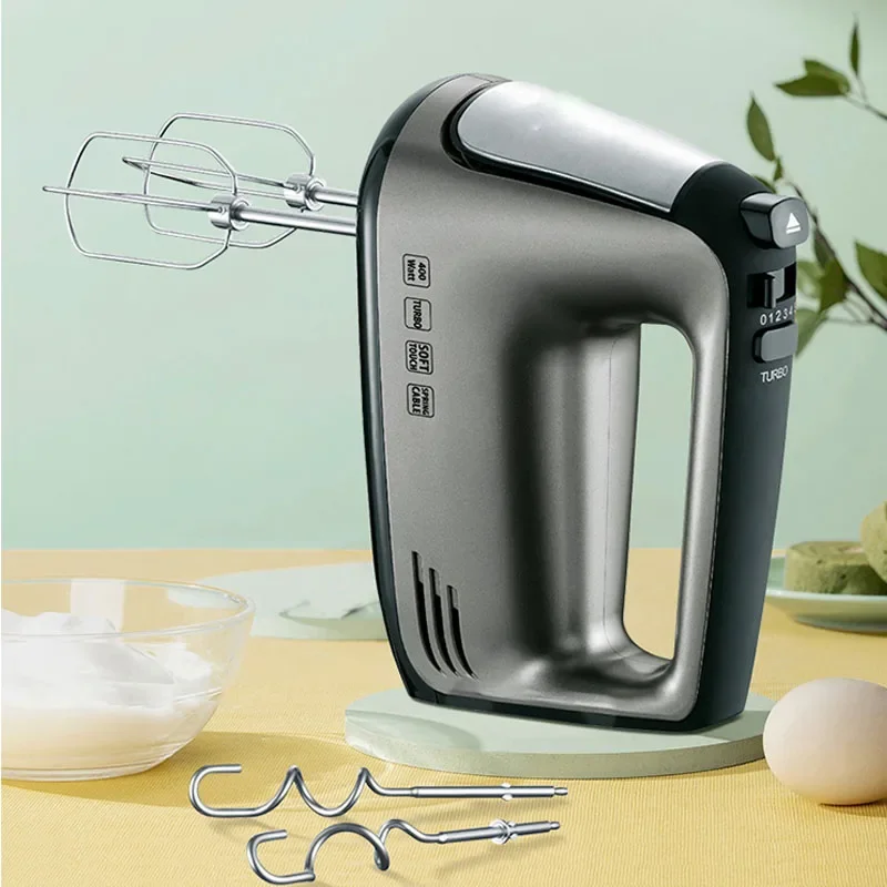 Electric Egg Beater Household Multi-function Baking Cream Mixer Hand-held Batter Double Mixing Head High-power