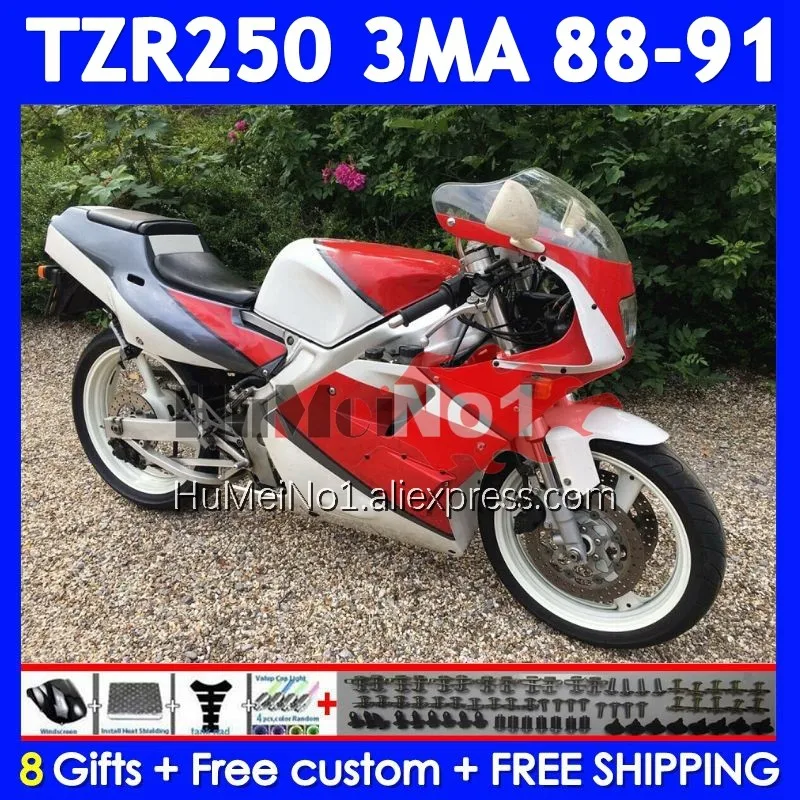 Kit For YAMAHA TZR-250 3MA TZR250 Glossy Red YPVS RS TZR 250 88 89 90 91 375No.142 TZR250R TZR250RR 1988 1989 1990 1991 Fairing