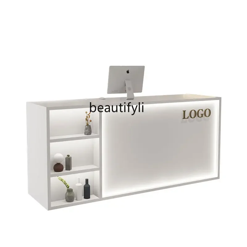 

Minimalist Cashier Shop Simple Clothing Store Commercial Manicure Women's Clothing Store Front Desk Counter