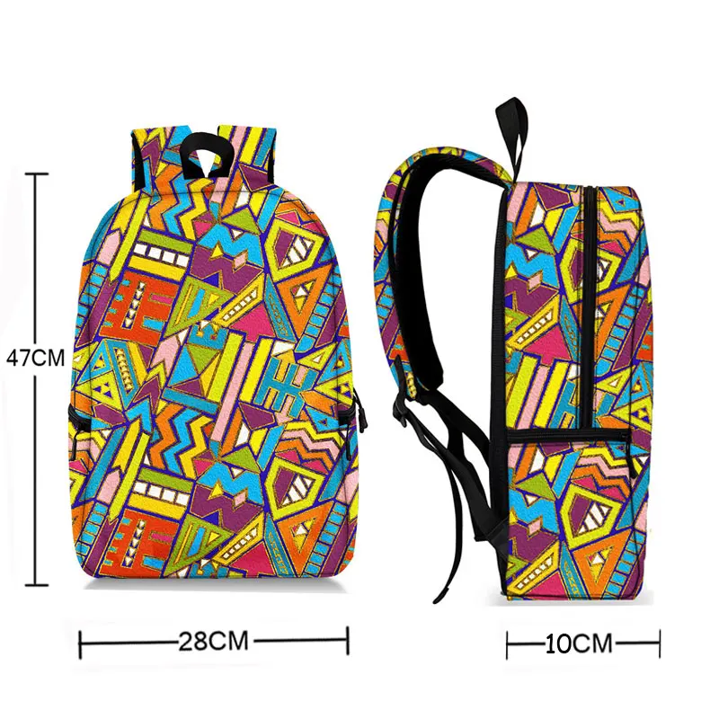 Afro Tribal Ethic Flower Backpack African Women Shoulder Travel Bags Africa Rucksack Teenager Laptop School Bags Girls Daypack