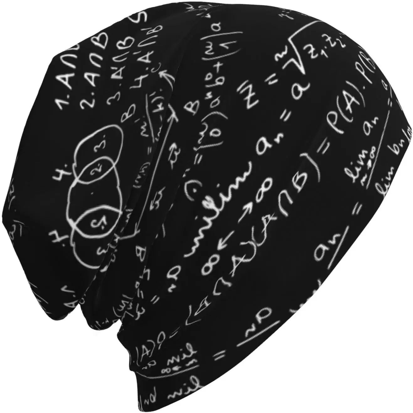 Black Womens Slouchy Beanie Cotton Chemo Caps Cancer Headwear Hats Turban Baggy Skull Sleep Scarf