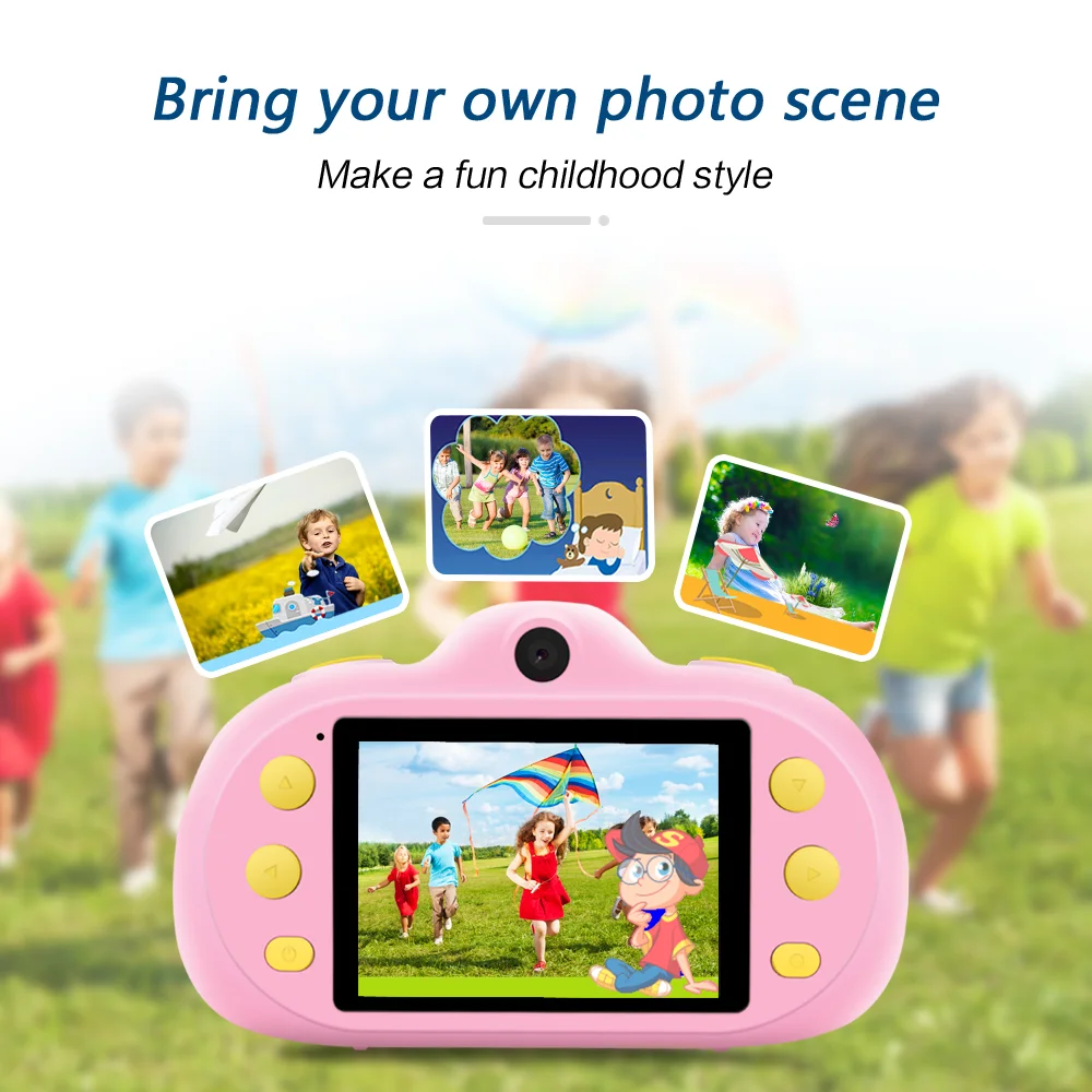 Kids Camera Digital Dual Camera HD 2inch 1080P Video Camera Toys Mini Cam Color Display Children Birthday Gift Kid Toys For Kids