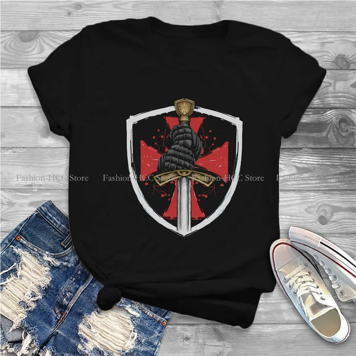 Middle Ages Special Polyester TShirt Templar Knight Top Quality New Design Graphic T Shirt Short Sleeve