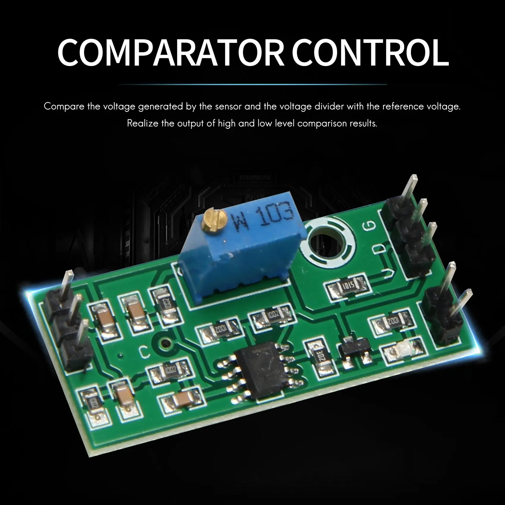 ~!DTD1463-Oct.3Pcs LM393 3.5-24V Voltage Comparator Module with LED Indicator High Level Output Analog Comparator Control
