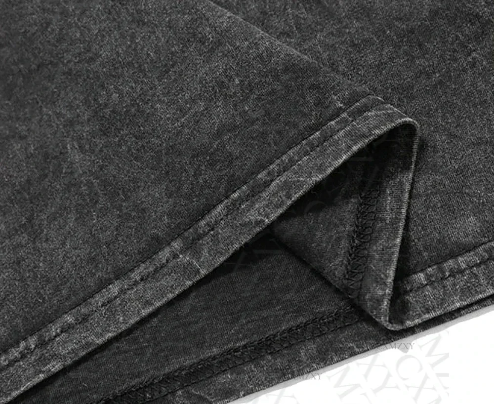 تي شيرت عتيق مغسول قديم بأكمام قصيرة Nir Van Rock Band American High Street 100% قطن #3