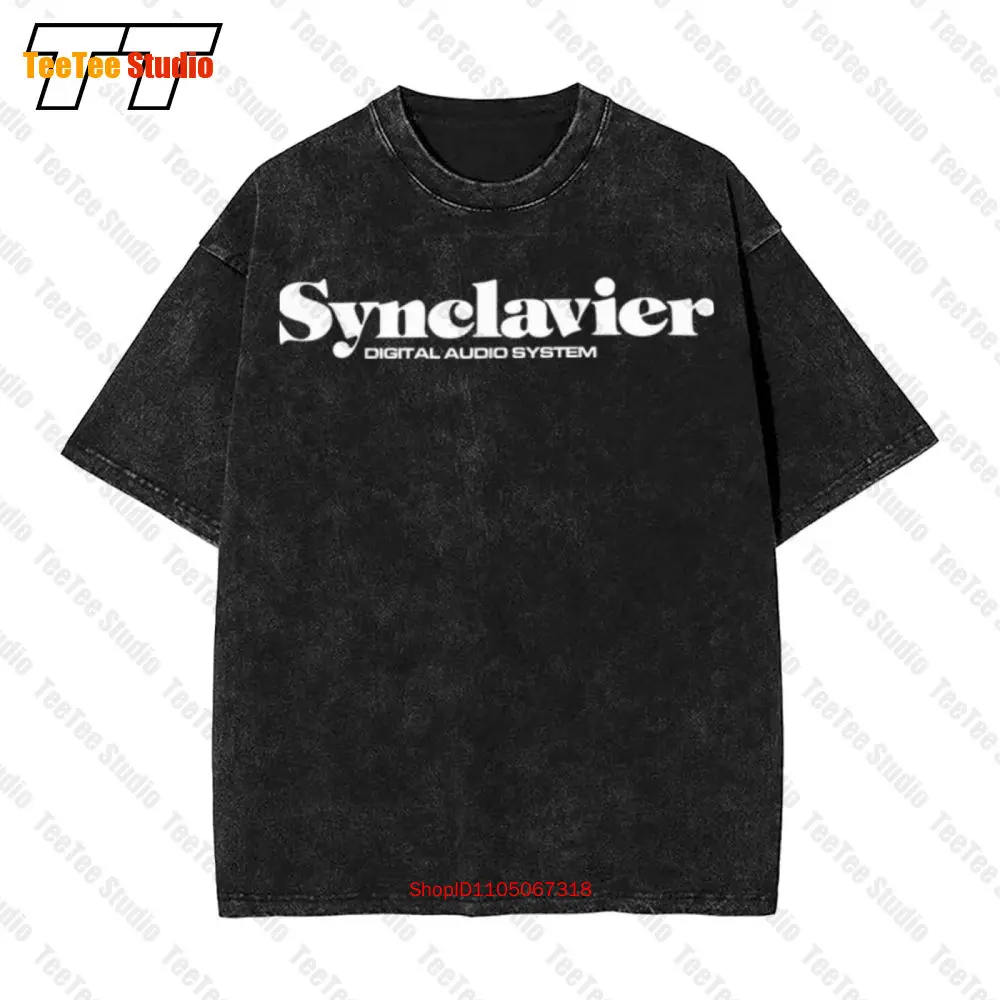 Винтажная футболка большого размера Synclavier Inspired Premium Synthesiser LENK