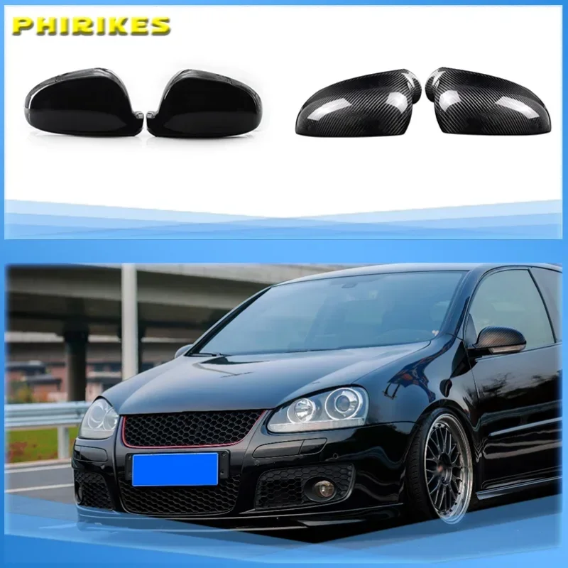 2 pieces For VW Golf MK5 GTI Jetta 5 Passat B6 B5.5 Side Wing Mirror Covers Caps For VW Sharan Golf 5 6Plus Variant EOS 2007