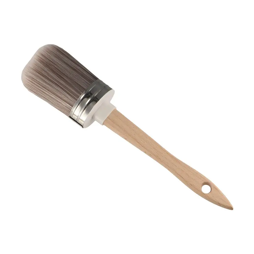 

Elliptical brush head Paint Brush Wooden handle Apply evenly Industrial Paint Brush Chemical fiber Cleaning Tool