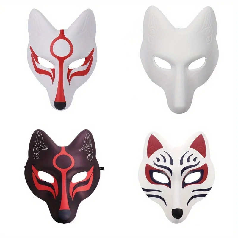 

Anime Fox Mask Cosplay - PU Leather Masquerade Face Masks with Creative Design for Halloween Party, Role Play and Photo Props