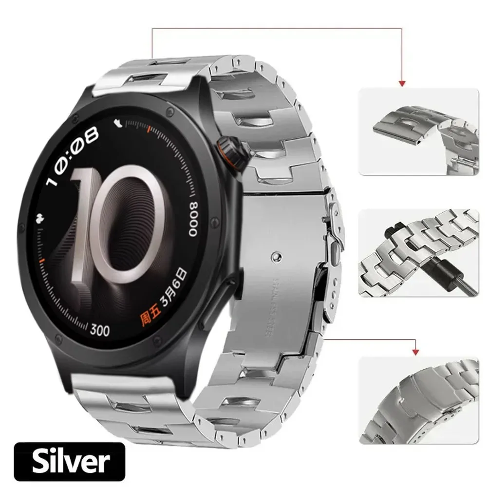 Correa de Metal de titanio Oracle de 22mm para reloj OPPO X3/Oneplus Watch 4/Lite, correa de repuesto para reloj Xiaomi 5 S5-4-3-2-1