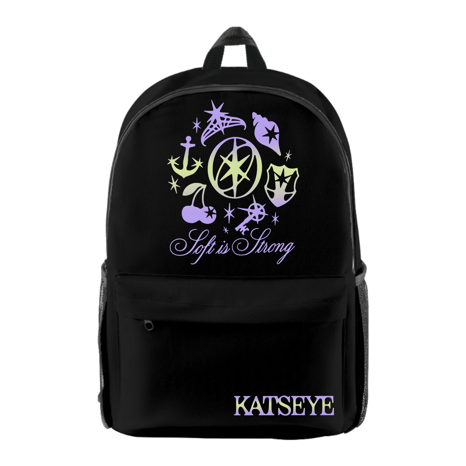 

Katseye Soft is Strong Backpack Women Men Shoulders Bag Casual Streetwear Daypack Unisex Travel Bags