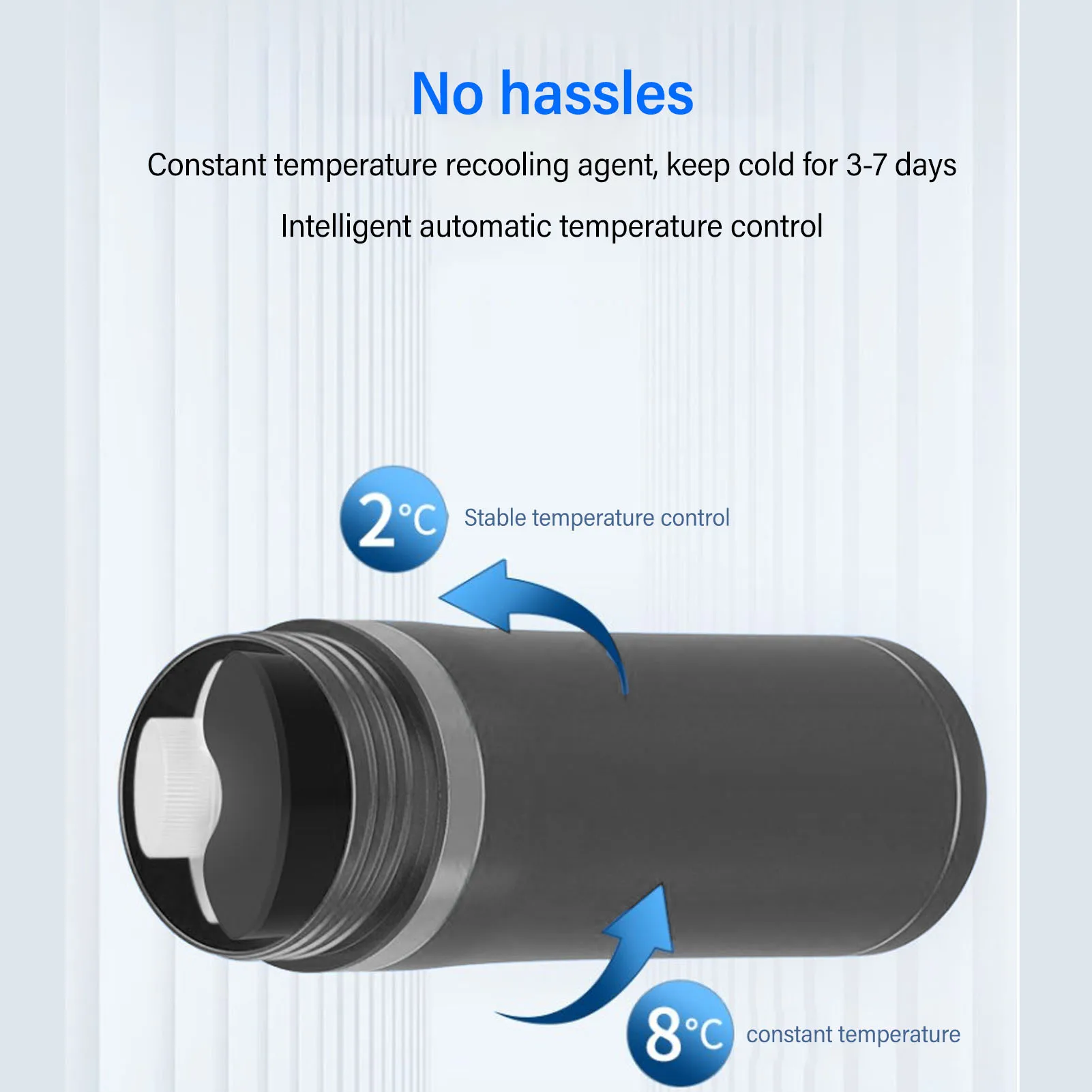 حقيبة حمل زجاجة الأنسولين للسفر والتبريد الصغير المحمول مع غلاف صلب