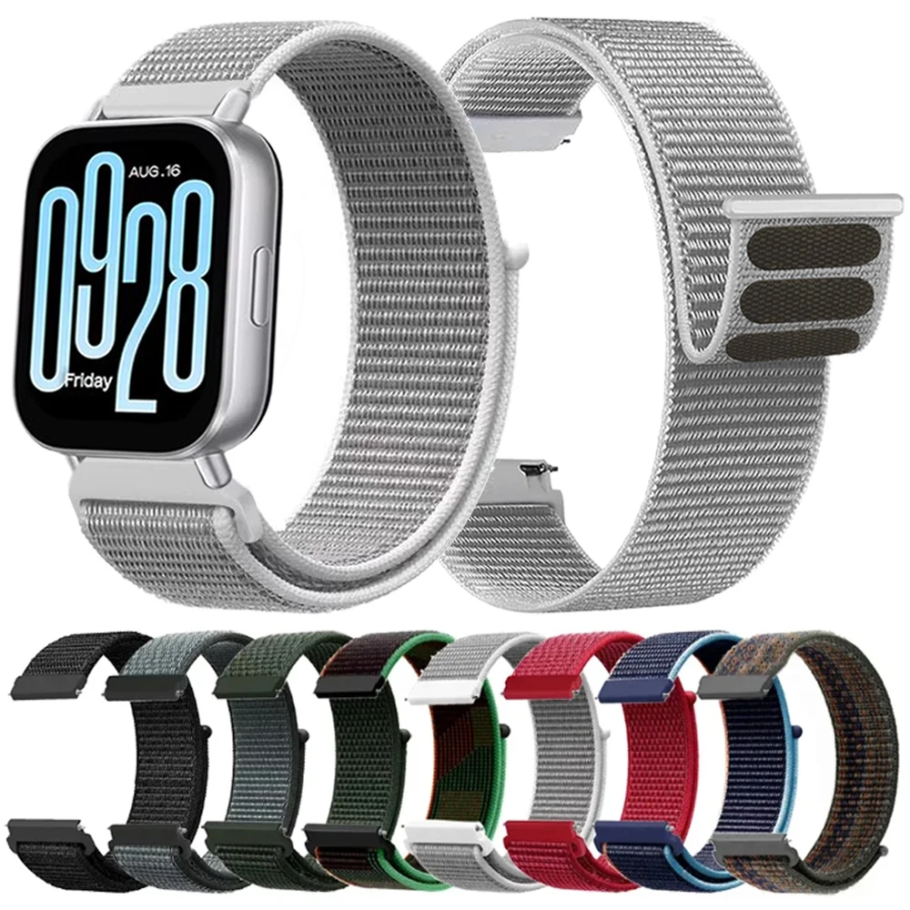 20 22mm Nylon Sports Strap for Redmi Watch 5 Active/5 Lite Braided Band Mi Watch 2 Pro/color 2/S4/S3/S2/S1 Active Soft Bracelet