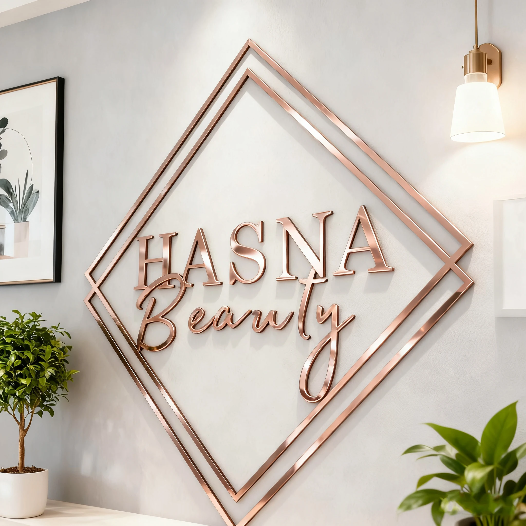 

Custom Logo Sign Acrylic Mirror Large Logo Wall Sign Decoration 3D Laser Cut Custom logo for Salon, Spa,Business Office sign