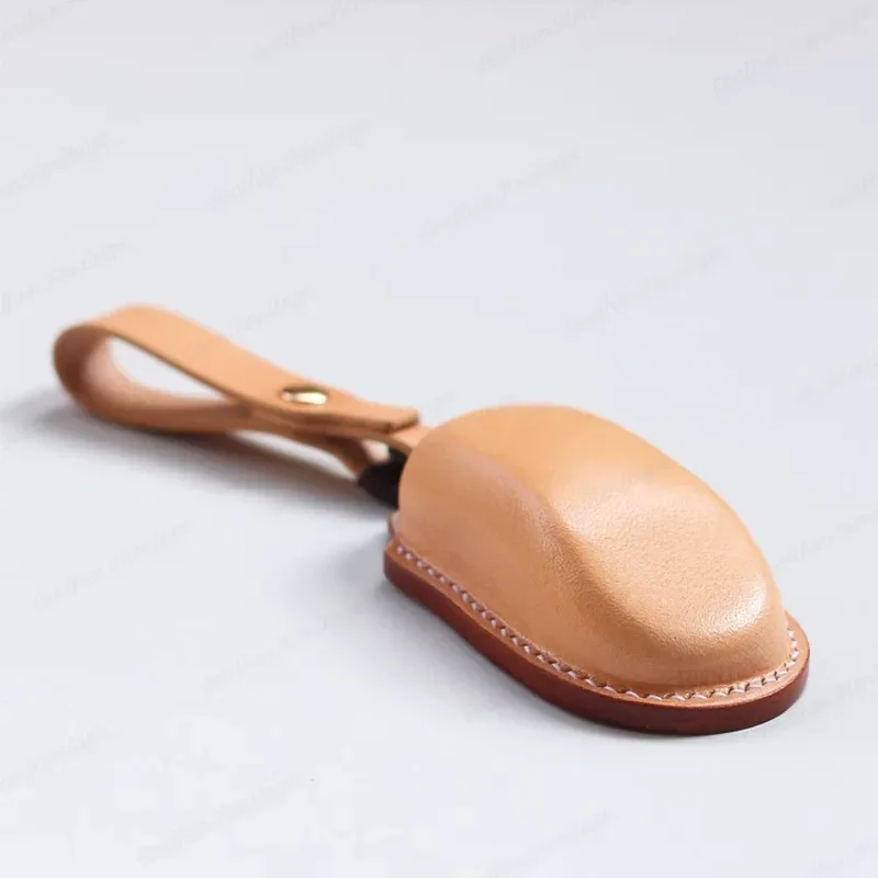 for Tesla Model 3 Model Y Leather Custom Key Case Handmade Minimalist Key Cover Protective Shell