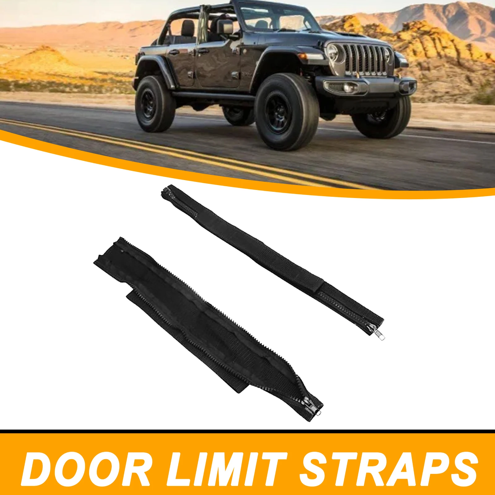 

1Pair Door Limiting Straps Black Wire Protecting Harness For Jeep Wrangler JK JL 2007-2017 Protecting Harness Modification Parts