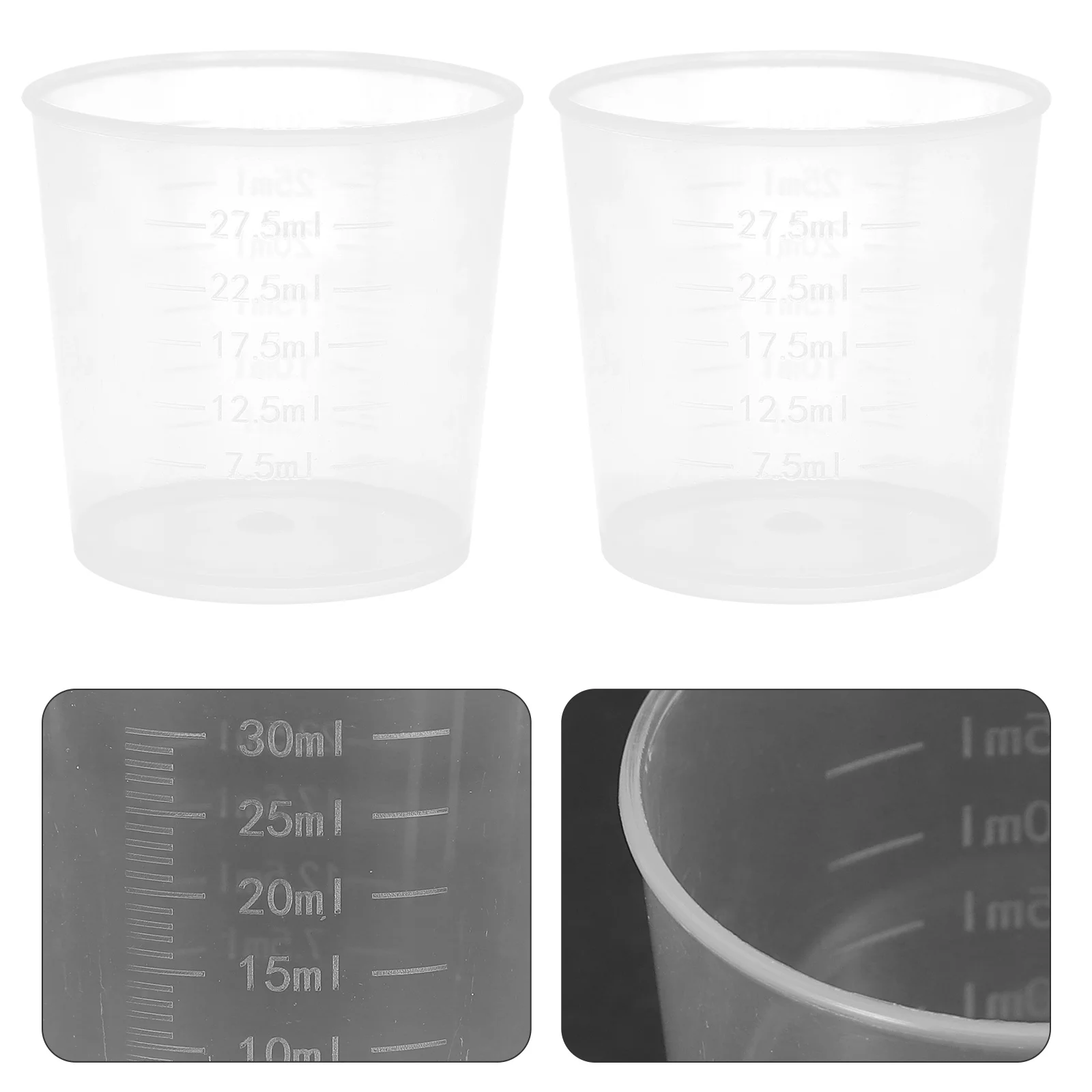 

100 Pcs Graduated Cup Liquid Container with Graduations Measuring Cups Glass Beaker