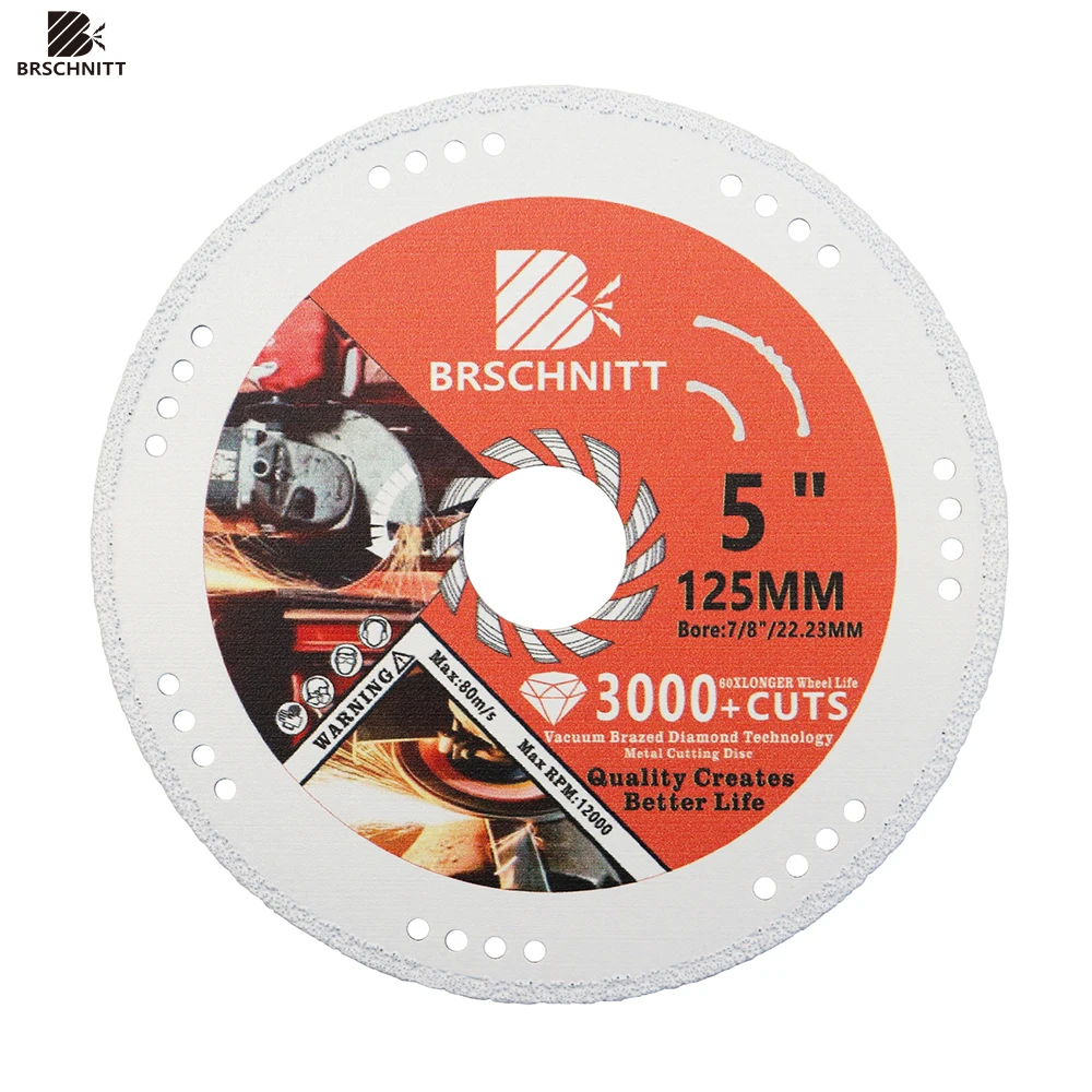 

BRSCHNITT 1pc 105/115/125mm Metal Cutter Saw Blades Cutting Steel Tube Iron Rebar Angle Steel Stainless Steel Aluminum Cutting