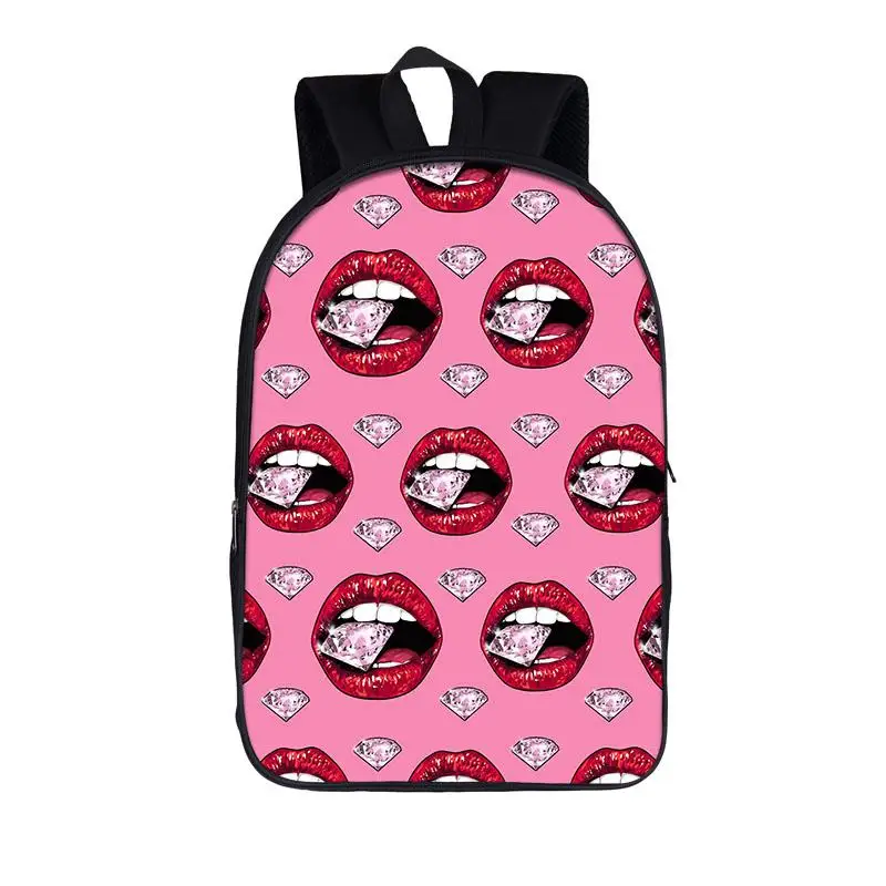 Mochila con labios de leopardo y mariposas para mujer, morral escolar bonito para adolescentes, morral de día para viaje para ordenador portátil