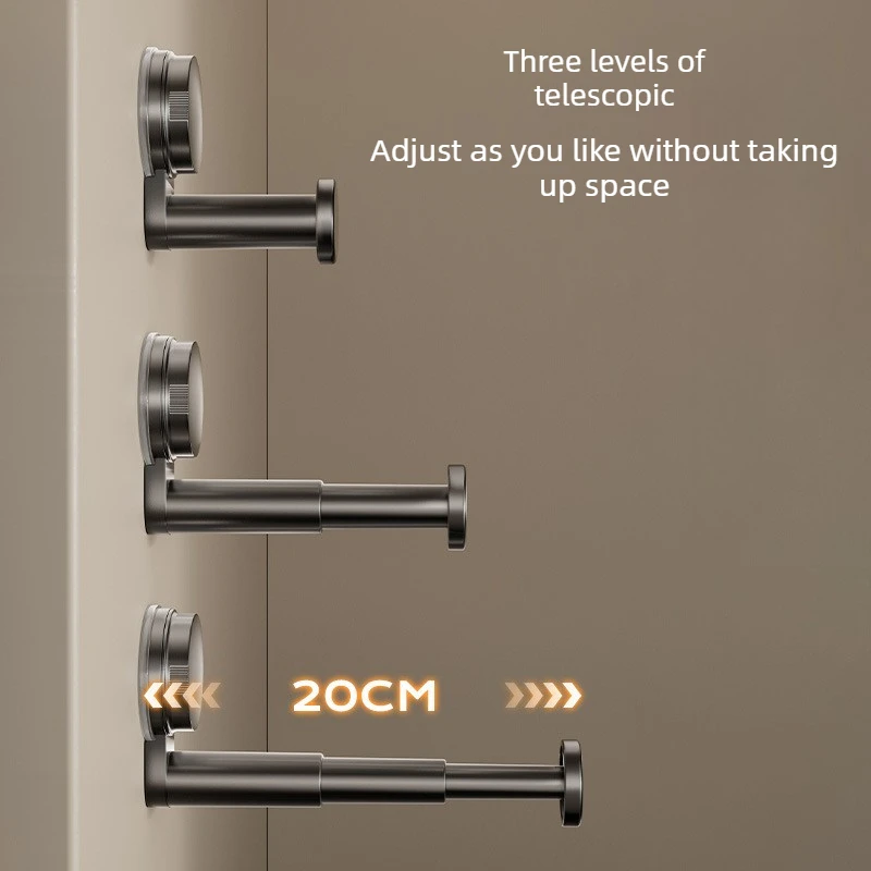 Suction Cup Hanger Collector New Multi-functional Telescopic Non-punching Non-marking Clothes Rack Wall Hanging Storage