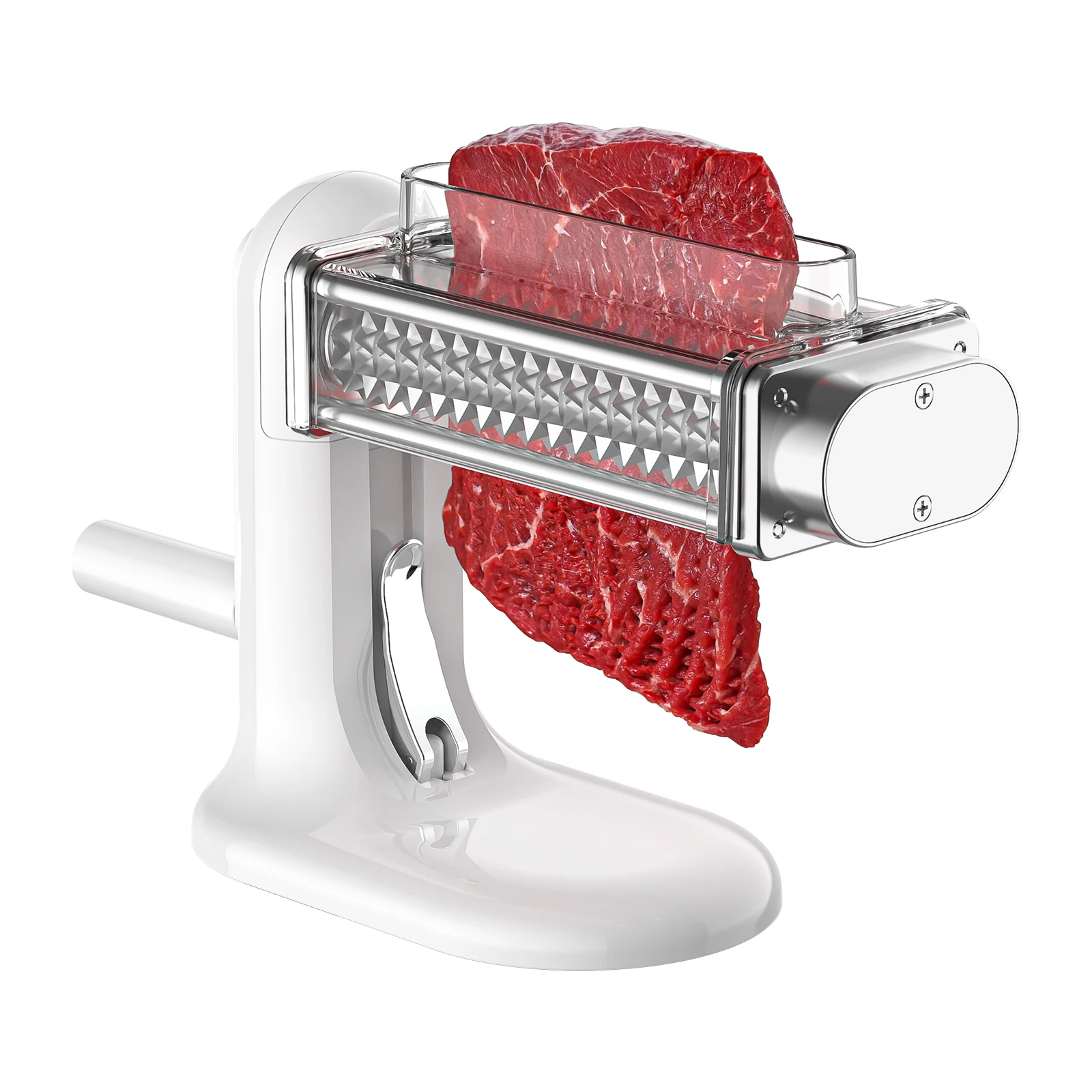 Manual Meat Tenderizer Tool, Meat Tenderizer Machine with Stainless Steel Gear, Steak Flatten Cuber Rolling Meat Poultry Tenderi