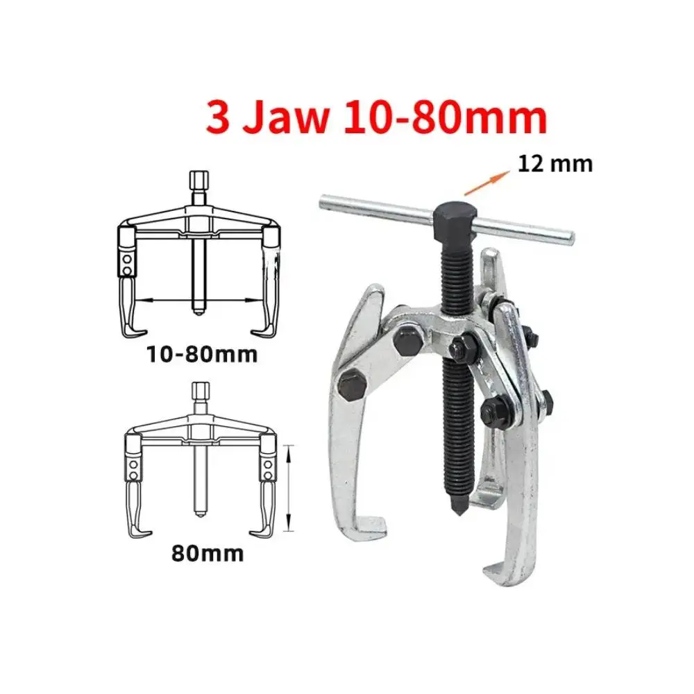 2 Jaw 3 Jaw Bearing Gears Puller Jaw Puller Accessories Pump Pulley Remover Mechanic Bearing Removing Tools 10- 40/65/80mm