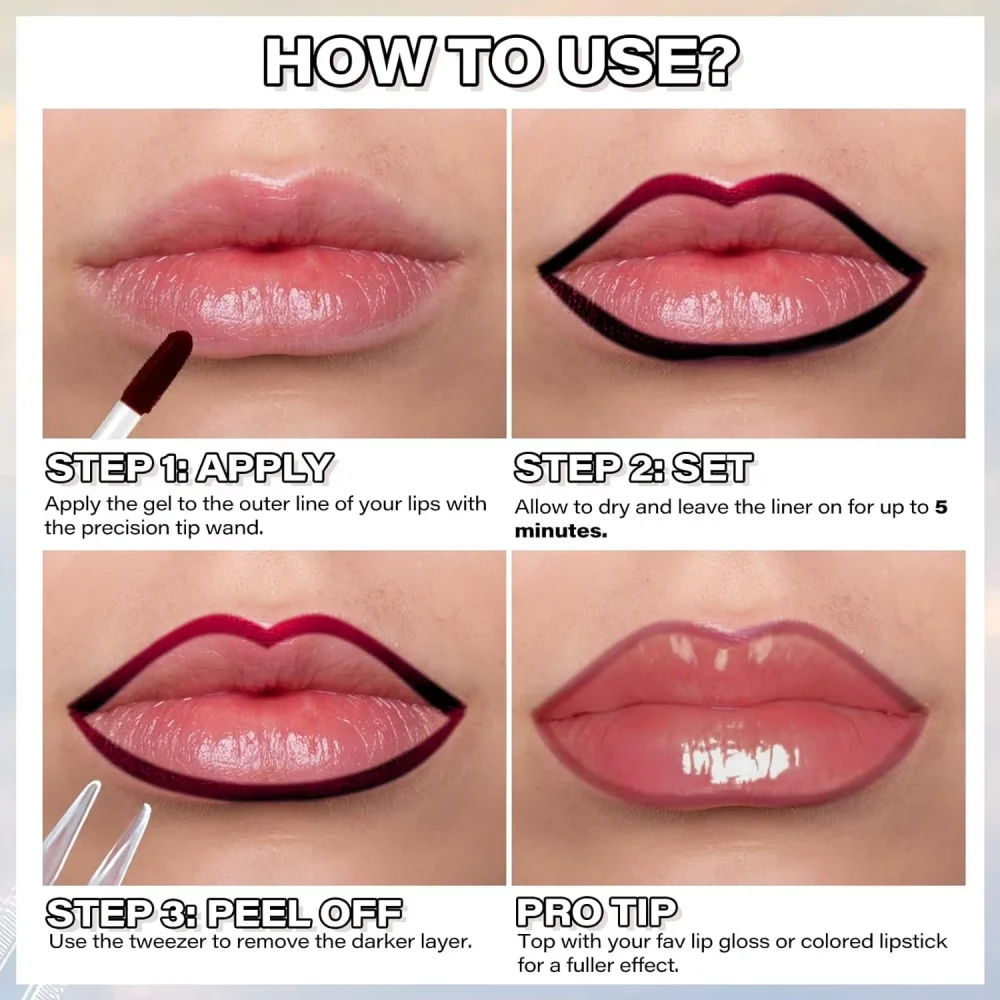 3 色の液体ピールオフリップグロス防水長期持続マット口紅ノンスティックカップメイク保湿リップタトゥー顔料