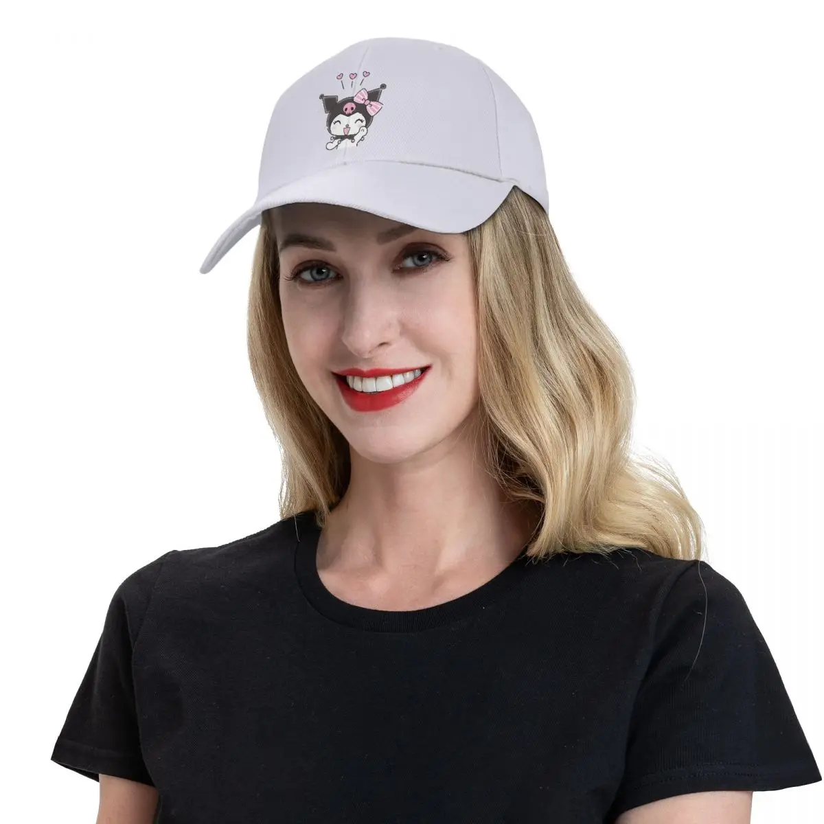 Gorra de pico de pato Kawaii Kuromi, gorras de béisbol para hombres y mujeres, sombreros de Golf, nuevo