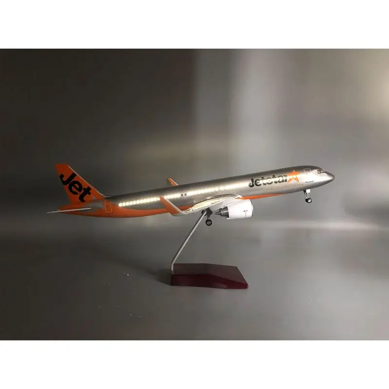 321 Jetstar Aviation aircraft model 44.5cm with lights and wheels simulation static model view 3