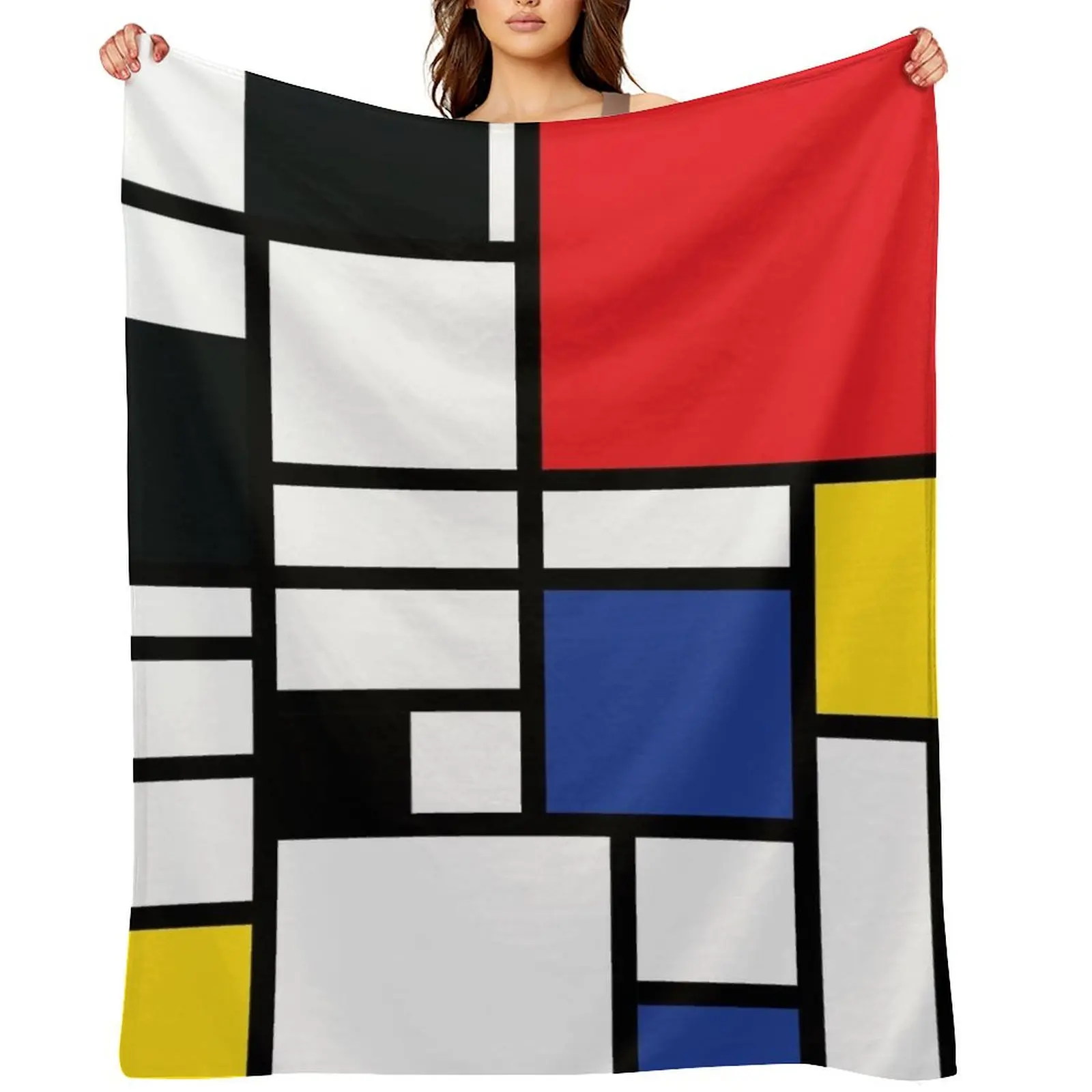 

De Stijl #1 Throw Blanket Decorative Sofas anime Thermal Quilt Blankets