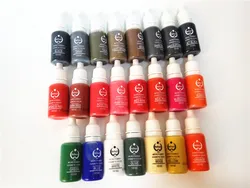 23 Colors Optional Tattoo Ink Permanent Makeup Eyebrow Ink Lips Eye Line Tattoo Microblading Pigment for Body Beauty Tattoo Art