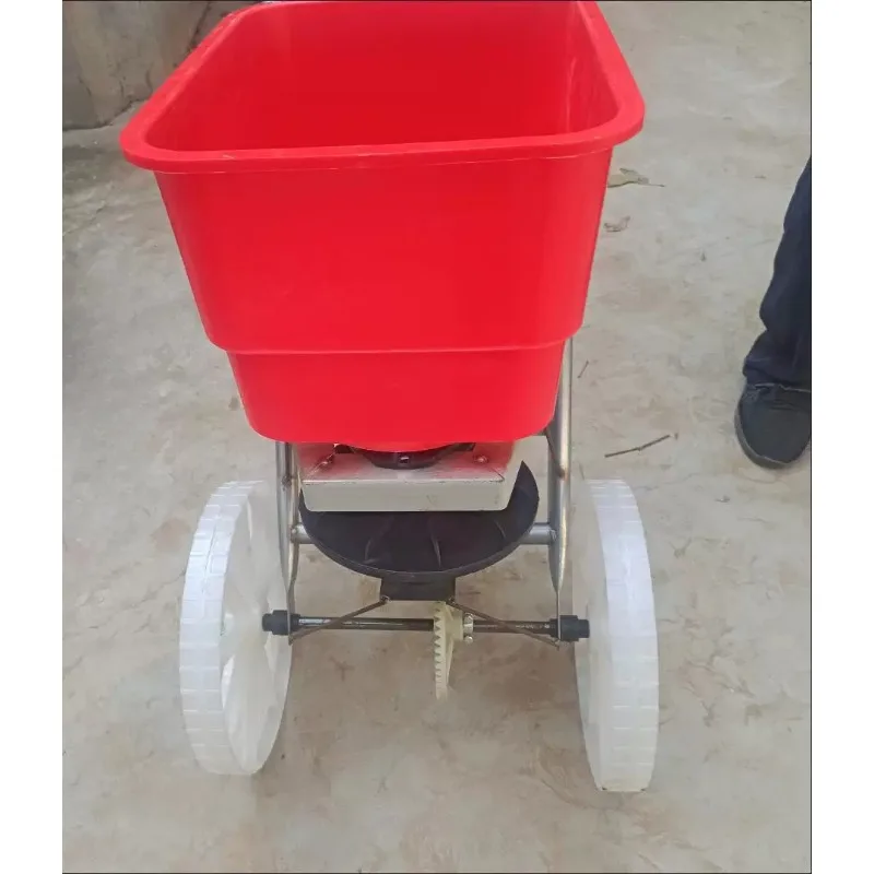 for Hand Push Fertilizer Spreader Agricultural Multi Function Manure Cart Manual Seeder