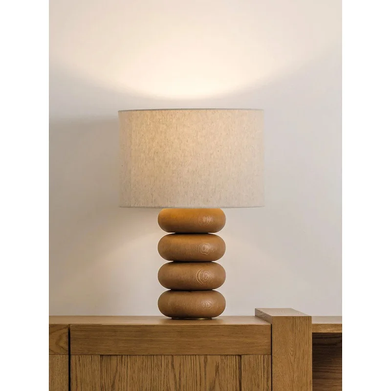 مصباح مكتبي من الخشب الصلب، مصباح ديكور بجانب السرير لغرفة النوم، مصباح أريكة لغرفة المعيشة الأمريكي القديم