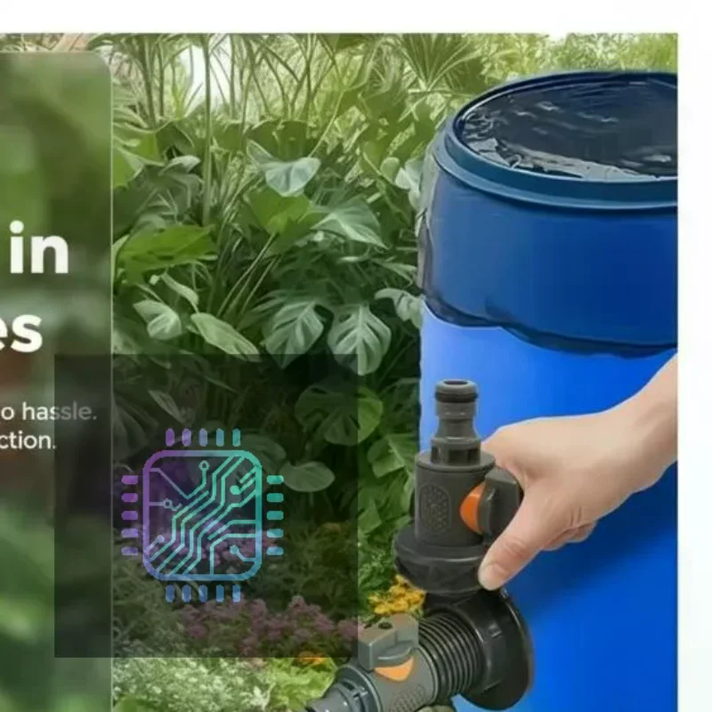 Tank Adapter 1/2 Inch Waterproof Seal Tank Connector With Irrigation Valve for Balcony Potted Plant Watering System