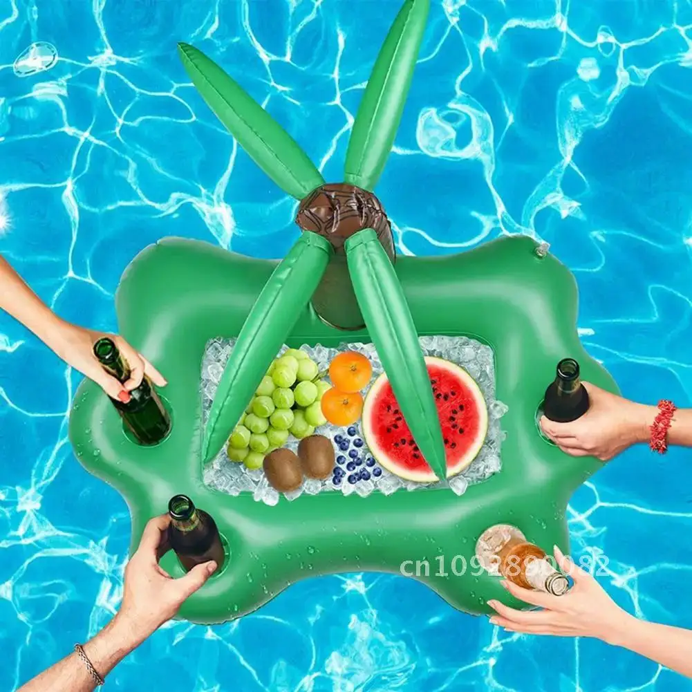 Water Toy Salad Beach Toy Reused Creative Swim Pool Swimming Serving Bar Pool Inflatable Supply Tray PVC Ice