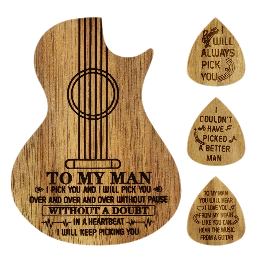 

1Set Guitar Pick Display Case Modern Wood Design Portable Storage for Picks and Small Items Gift Gifts for Guitar Players