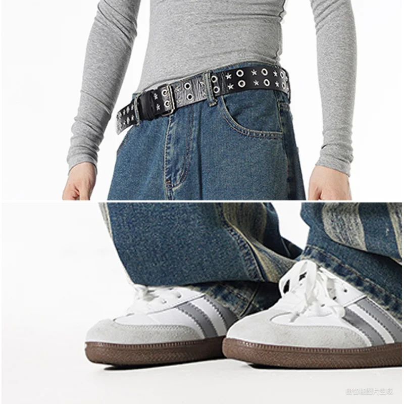 جينز GIOIOMens، جينز رجالي غير رسمي فضفاض ومستقيم جديد للفصول الأربعة، ملابس رجالية