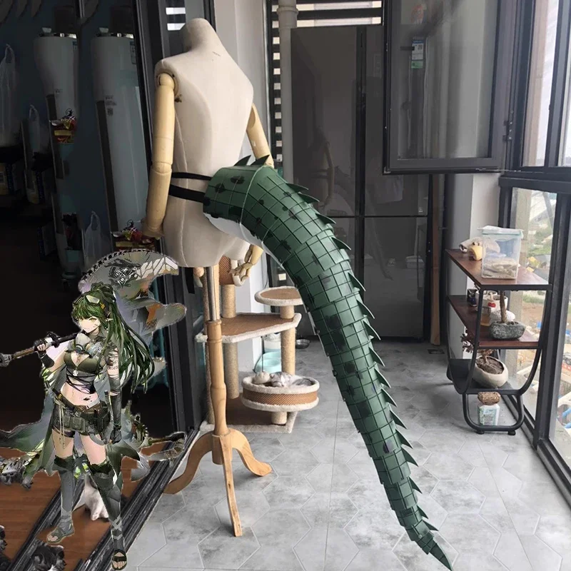 120CM Game Arknights Gavial Cosplay Prop Swimsuit's Tail Custom Made for Halloween Christmas Carnival Party Fancy Dress Ball