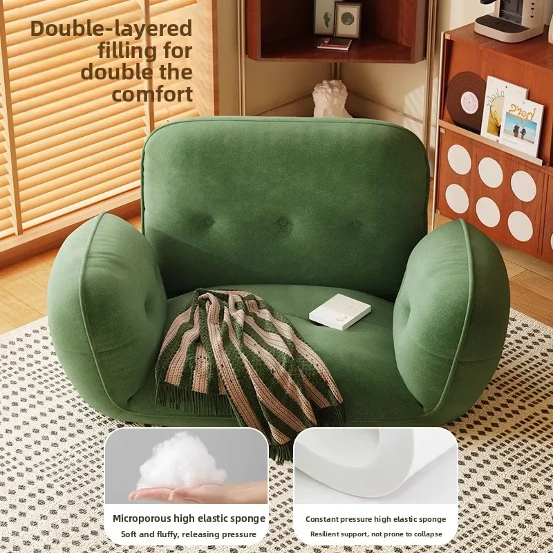 New Model Lazy Sofa Reclining Sleeping Bedroom Balcony Floor Nest Chair Tatami Folding Backrest Single Small Sofa Chair Premium