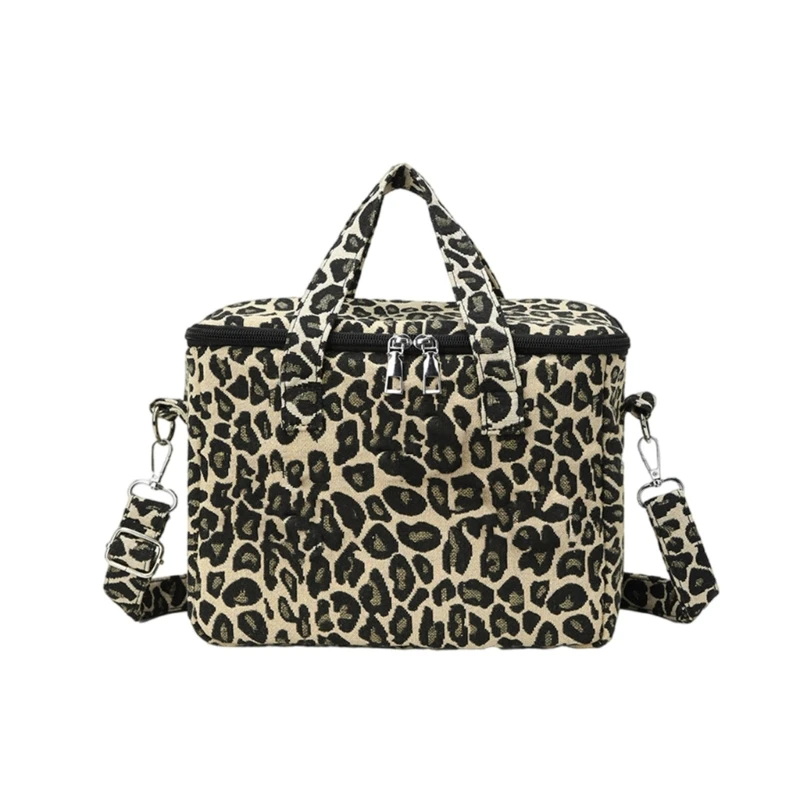 Strollers Bag with Straps Leopard Print Diaper Bag Strollers Hangers for Daily Use