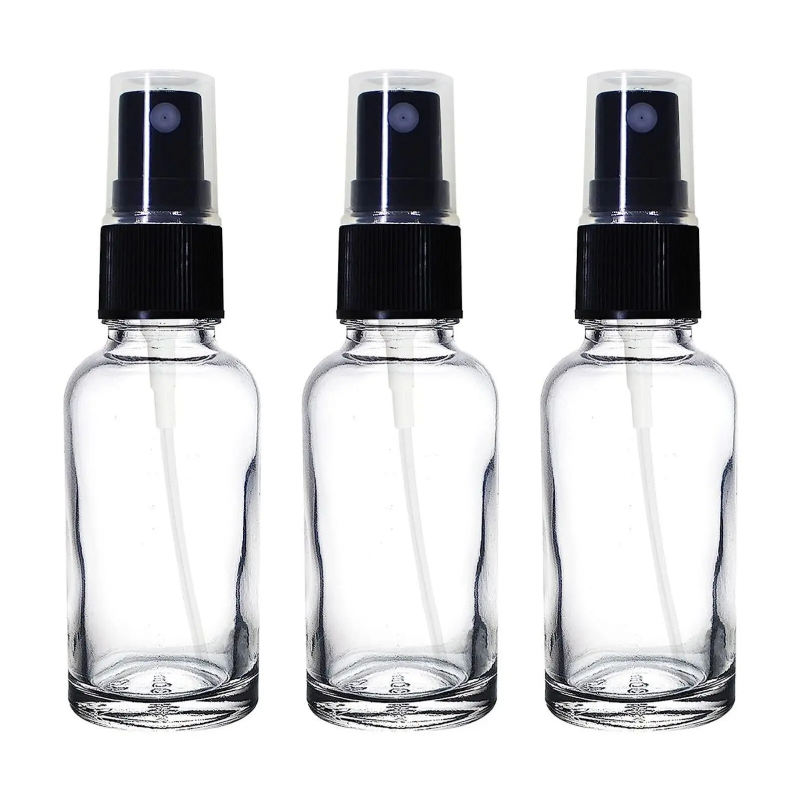 

100pcs 30 ml Refillable Spray Glass Bottles With Black Spray Pump For Uses For Diy Perfume 50ml 100ml 15ml 10ml 5ml 20ml