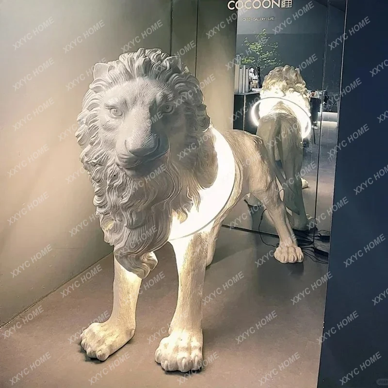 

Напольный светильник HcqySculpture, креативный дизайн, украшение в виде большого животного для гостиной, декор для магазина одежды