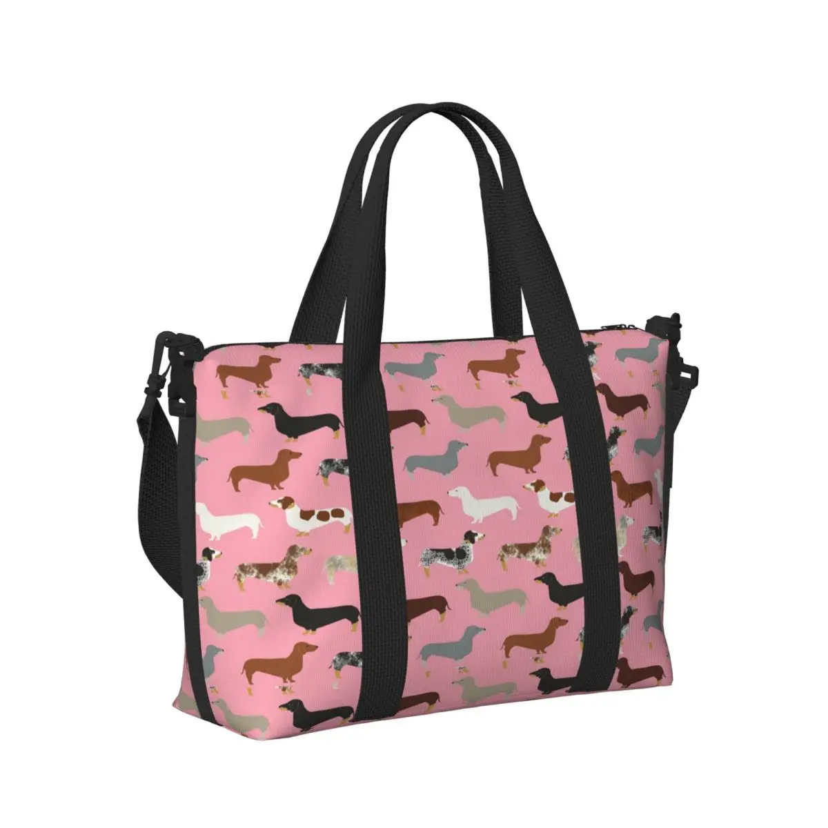

Dachshund Beach Travel Bag Large Capacity Tote Bags for Gym Sport Women Shopping Duffle Shoulder Bag