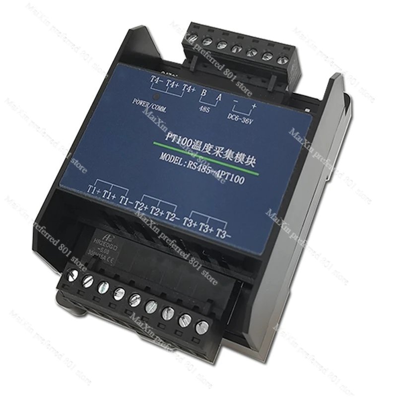 module-d'acquisition-de-temperature-rs485-4pt100--transmetteur-modbus-isole-a-4-canaux-personnalisable