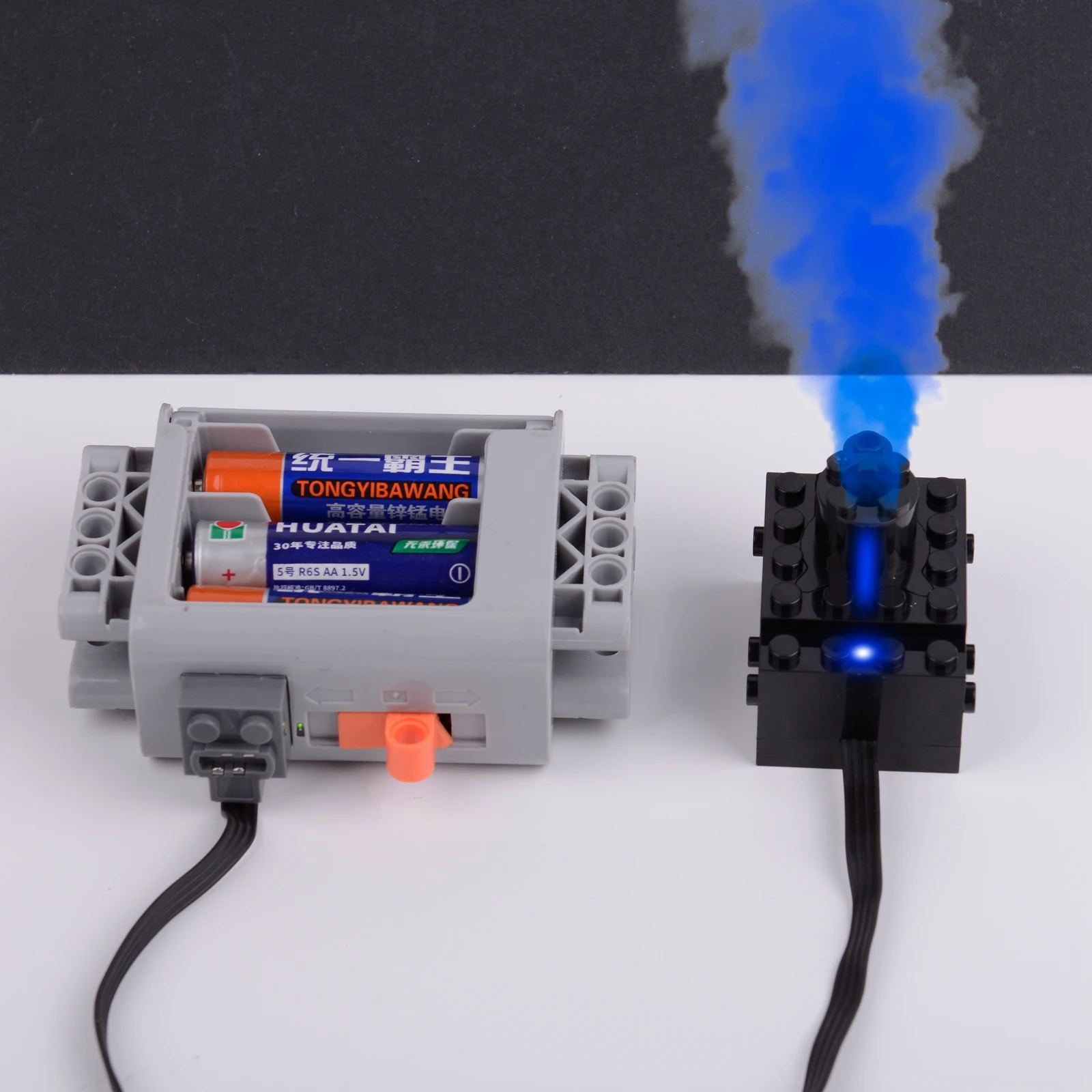 MOULD KING Electric Motor Sprayer Building Block Technical Exhaust Power Function Part Compatible with Legoeds Train Car DIY Toy