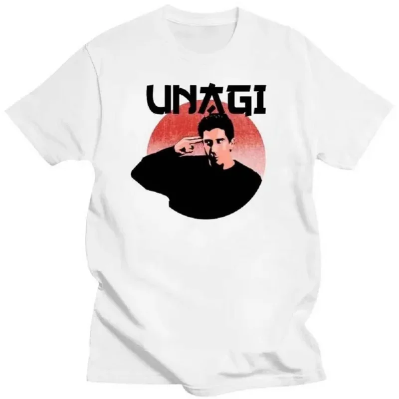 Camiseta de algodão de alta qualidade masculina e feminina, roupas engraçadas, Harajuku, Unagi, Dojo Ross, From Friends TV Print, Tops Estéticos, Verão