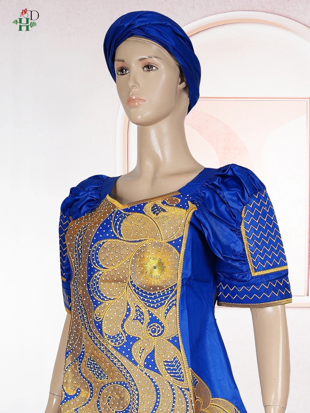 H&D African Clothes For Women Tradition Dress Embroidery Bazin Wedding Party Dress Ankara Robes Trads Wears African Clothes 2024