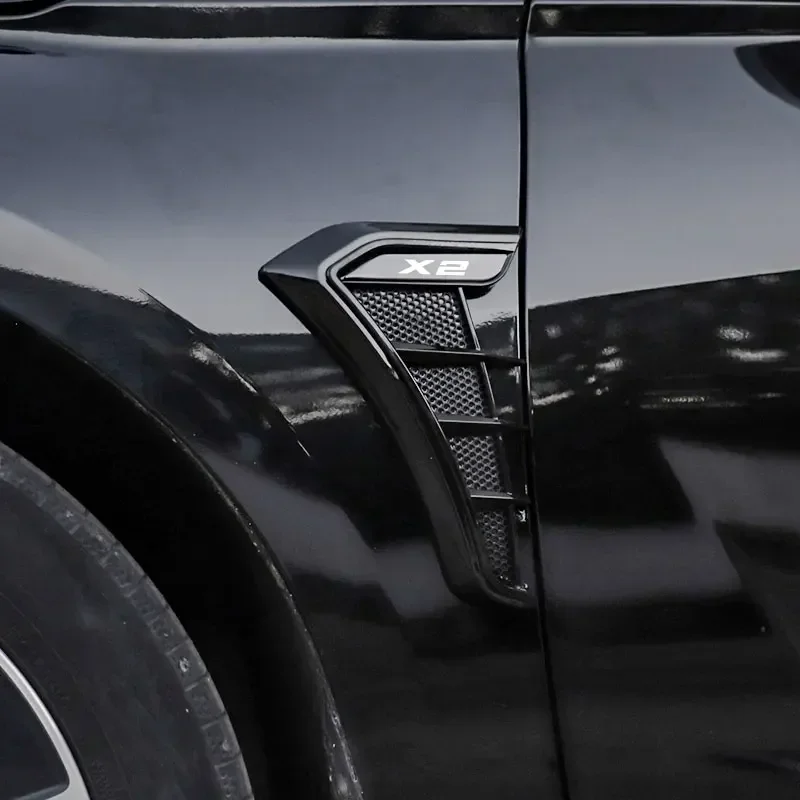 

Carbon Black Car Fender Side Vents Air Flow Intake Hole Grille Sticker Cover For BMM X2 car Accessories