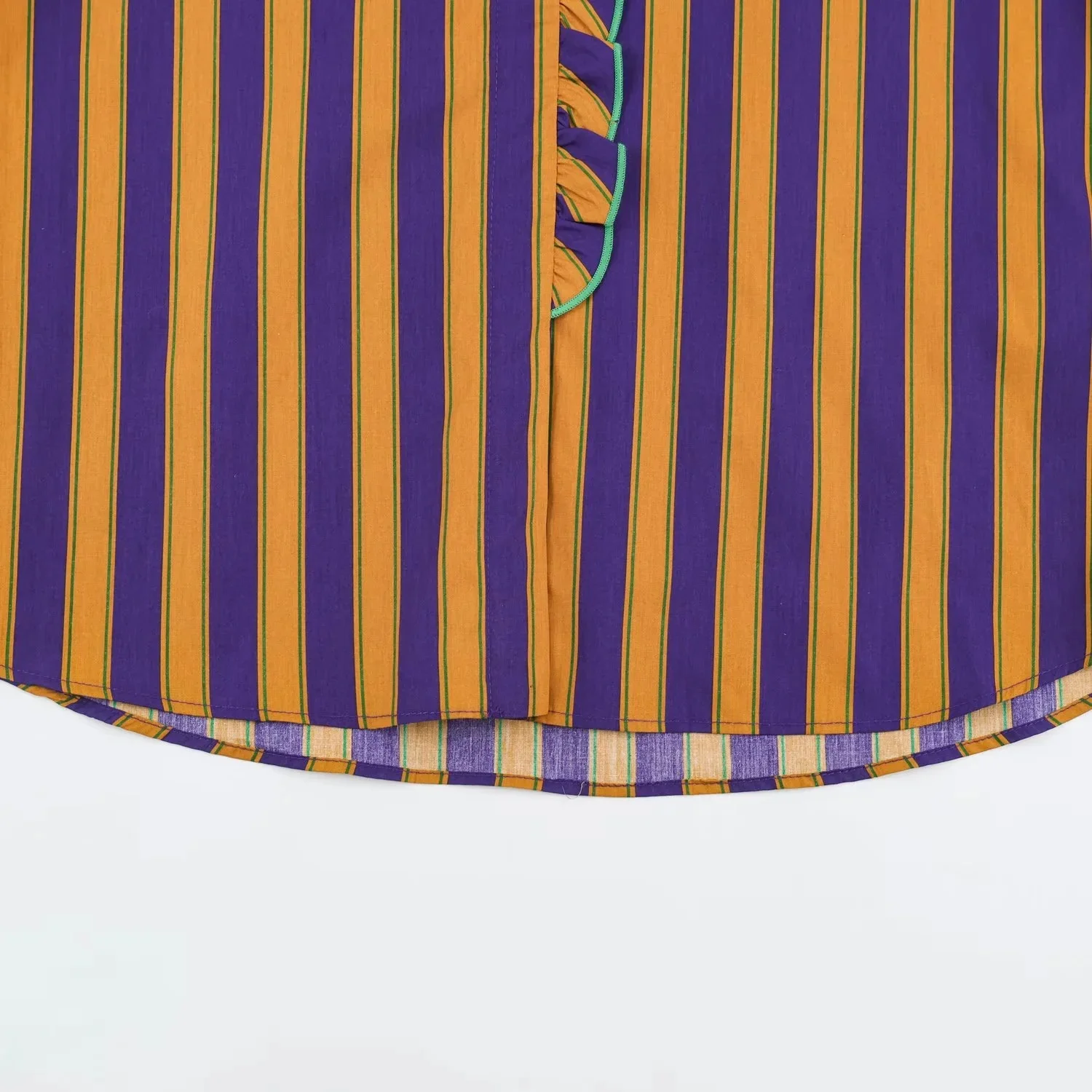 KONDALA Vintage Holiday Damen Freizeithemden Gestreiftes Mehrlagiges Stehkragen-Hemd mit Einreihigem Knopfverschluss Neue Mode 2026 Herbsthemden – Detail 7